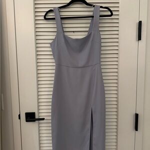 Aritzia Babaton 90's Slit Midi Dress in Aleutian
